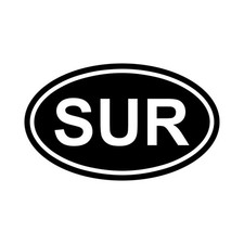 Suriname SUR Oval Country Code Vinyl Decal Sticker for Car Window Laptop Gifts Baby Room Furniture price