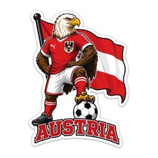 Austria Flag Mascot National Team Soccer Football Sticker Car Bumper Vinyl Decal Baby Room Furniture price