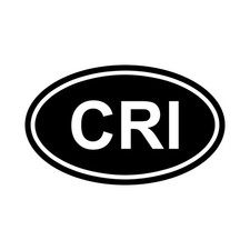 Costa Rica CRI Oval Country Code Vinyl Decal Sticker for Car Laptop Window Baby Room Furniture price