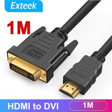 1M HDMI to DVI Cable Male DVI-D for LCD Monitor Computer PC Projector Cord Lead Projector Cables price
