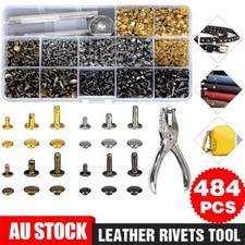 Leather Rivets Tool Metal Stud Set Double Cap Fixing Belt Repair DIY Kit Craft Rivet price