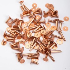 100 pcs With Burrs Solid Brass Rivets Pure Copper Rivet Bridle Rivet price