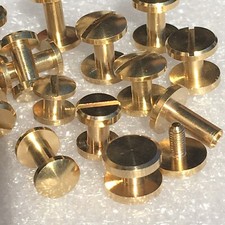 BRASS Chicago Screw Leather Craft Belt Strap Nail Rivets Stud Head Wallet Round Rivet price