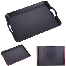 Black Acrylic Serving Tray Canteen Cafe Fast Food TV Dinner Kitchen Breakfast Serving Tray price