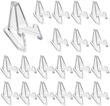 20Pcs Coin Display Stands Small Size Clear Plastic Paper Card Easel Holder Tools Plastic Card Supplies price
