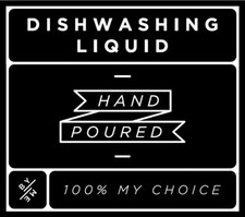 SMALL Dishwashing Liquid Decal - Black  (removable/ reusable/ waterproof label) Dishwashing price