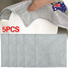 5X 2Layers Multipurpose Wire Dishwashing Rags Scouring Washing Wet Dry Cloth Rag Dishwashing price