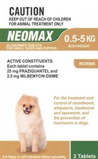 NeoMax All Wormer Tablets for Small Dogs and Puppies 0.5-5Kg - 2Pack Allwormer Pet Products price