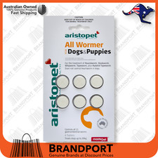 Aristopet All Wormer for Dogs & Puppies 6PK dog worming tablets 1tb/10Kg✅AU Made Pet Products price