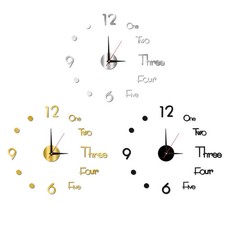 3D Modern Frameless DIY Wall Clock Large Number Stick-on Wall Clock Home Decor Decorative Clock price