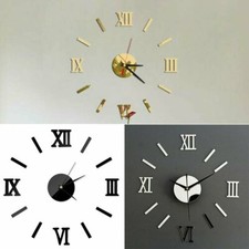 3D Large Number Mirror Wall Clock Sticker Decor for Home Office Kids Room DIY Decorative Clock price