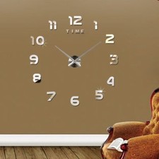 3D Modern Frameless DIY Wall Clock Large Number Stick-on Wall Clock Home Decor Decorative Clock price