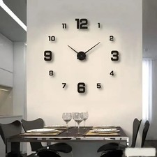 1 Pc Frameless DIY Wall Clock Silent Home Living Room Office Decor Decorative Clock price