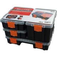 4pc Compartment Storage Box Organiser Case Set Screws, Nails, Nuts, Bolts, Craft Screws, Nails, Nuts price