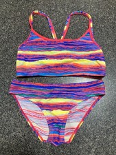 Funkita Ladies Bikini Set Size 10/12 Multicoloured Athletic Swimsuit Wave Neon Swimsuit price