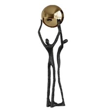 Human Figurine with Sphere Modern Decorative Object Shiny for Dining Table Decorative Object price