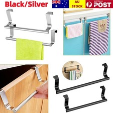 Over Door Tea Towel Holder Rack Bathroom Rail Cupboard Hanger Kitchen Bar Hook Towel Rack price