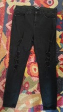 Women’s Black Jeans Torrid Sky High Skinny Size 14R Premium Stretch Button Fly Women's Trousers price