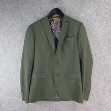 Politix Jacket Mens Small Green Blazer Ultra Slim Fit Stretch Formal 17230 Men's Overcoat price