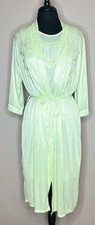 Sindrella Mint Green Embroidered Women's Nightgown and Robe Set Size M Women's Nightgown and Robe price