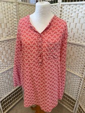 JOSS LADIES OVERSIZE SHIRT TUNIC PINK LONG SLEEVE COTTON BLEND L/XL SANR1 Tunic price