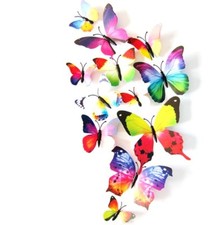 12 Pcs 3D Butterfly Wall Decals Removable Sticker Kids Art Nursery Decor Magnets Wall Sticker price