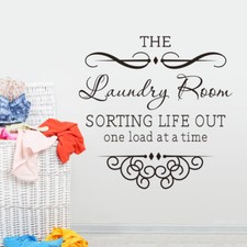 Laundry Room Removable Art Words Wall Stickers Sticker Wall Decor Decal W10 Wall Sticker price