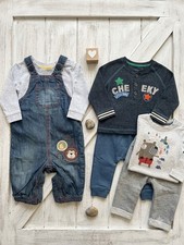 Baby Boy Clothes Bundle Set Dungarees Sweatshirt Joggers Mix Joblot 3-6 Month Baby Clothing Set price