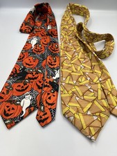 Halloween Fall Neck Ties, Set Of Two Tie Set price