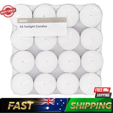 48 Pack Unscented Tea Light Candles Bulk Tealights for Home Decor & Events Decorative Candle price
