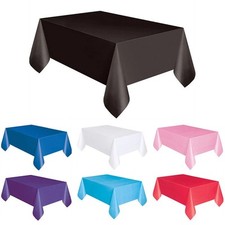 Reusable Plastic Table Cloth table cover Colour 137 x 274 cm Rectangle Cover Wed Tablecloth price