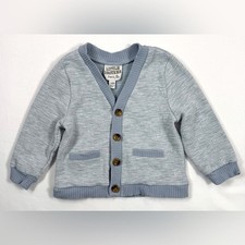 LITTLE BROTHER BY PIPPA & JULIE Baby Boys' Grey Knit Grandpacore Cardigan 12M Boys' Sweater & Cardigan & Knitwear price