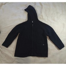 Zara Knit Boys Black Full Zip Hooded Cardigan Sweater 100% Cotton Size 3-4 Years Boys' Sweater & Cardigan & Knitwear price
