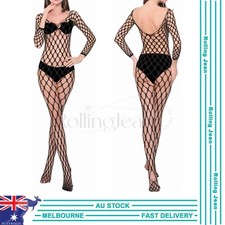 Sexy Lingerie Nightwear Women Open Crotch Fishnet Body Stocking Bodysuit Black Body Stocking price