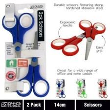 2 x Household Stainless Scissors Craft Student Office Sharp Cut Scissor Set 14cm Office Set price