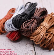 Genuine Cowhide Leather Strip Cord Lace Thong String Craft DIY Jewellery D33 Thong, String price