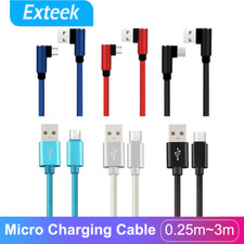 Braided 90° Degree Angle Straight Micro USB Fast Data Charging Cable For Android USB Cable price