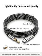 USB C to 3.5mm AUX Audio Cable Braided Type C to Jack Car Stereo Apple Samsung USB Cable price