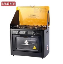 Devanti Portable Gas Oven Camping Stove LPG Cooktop Picnic Outdoor Black - NEW Ovens price