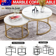 Nesting Coffee Tables Set of 2 Round Stacking Sofa Side Tables for Living Room Nesting Tables price