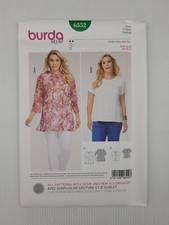 Burda Sewing Pattern 6552 Women's T-Shirt Pattern Size US 20-34 EUR 46-60 NEW Women's T-shirt price