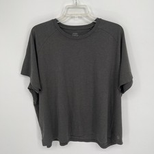 Cozy Earth Women's Charcoal Gray Bamboo Viscose Raglan Sleeve T-Shirt Size XXL Women's T-shirt price