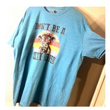 MissLook Women's T shirt Blue with cow "Dont Be A Salty Heifer" T shirt Sz XXL Women's T-shirt price