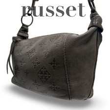 Russet Y2K One-Shoulder Bag Grey Leather Logo Fringe Japan 075636 Women's Casual Bag price