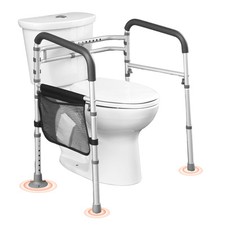 Foldable Toilet Safety Rail Toilet Rail with Non-Slip Handles for Seniors Toilet price