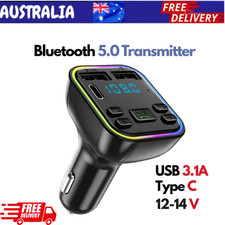 Bluetooth 5.0 Radio Car Kit Wireless FM Transmitter Dual USB Charger MP3 Player Chargers & Kits price