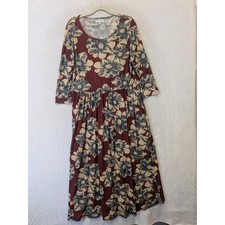 Sweet Salt Modest Clothing Size XL Burgundy Floral Maxi Dress Modest Clothing price