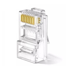 up to 100PCS Cat6 RJ45 Ethernet Connector Gold Plated Network Plug 1000Mbps AU Network Accessories price