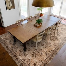 Extra Large Floor Rug Brown Beige Beautiful Allover Modern Carpet Washable Mat Runner Rug price