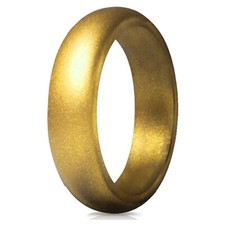 Silicone Rubber Wedding Ring Bands Flexible Comfortable Safe Work Sport Gym 1pc Gold Wedding Band price